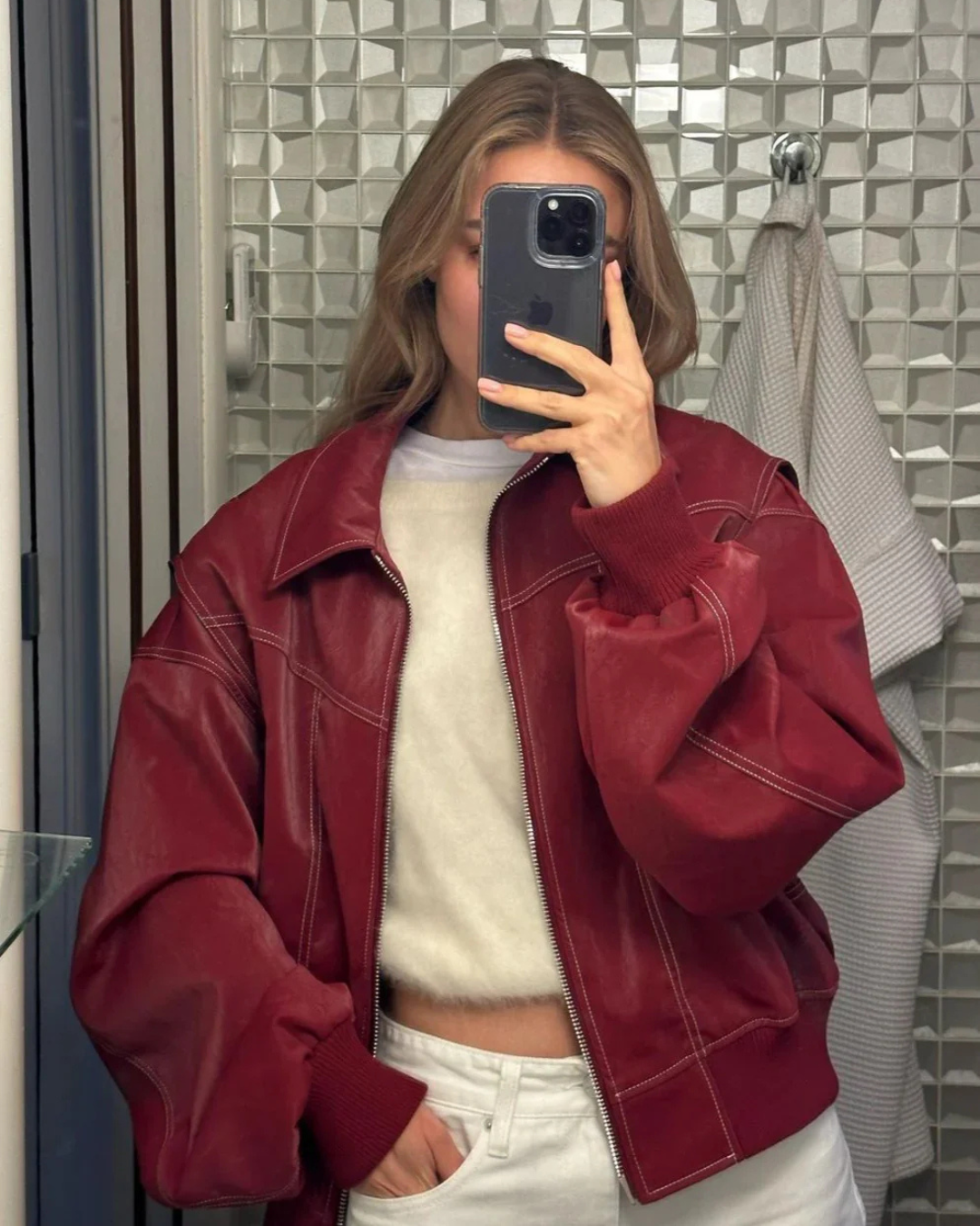 OLIVIA | Oversized Contrast Jacket