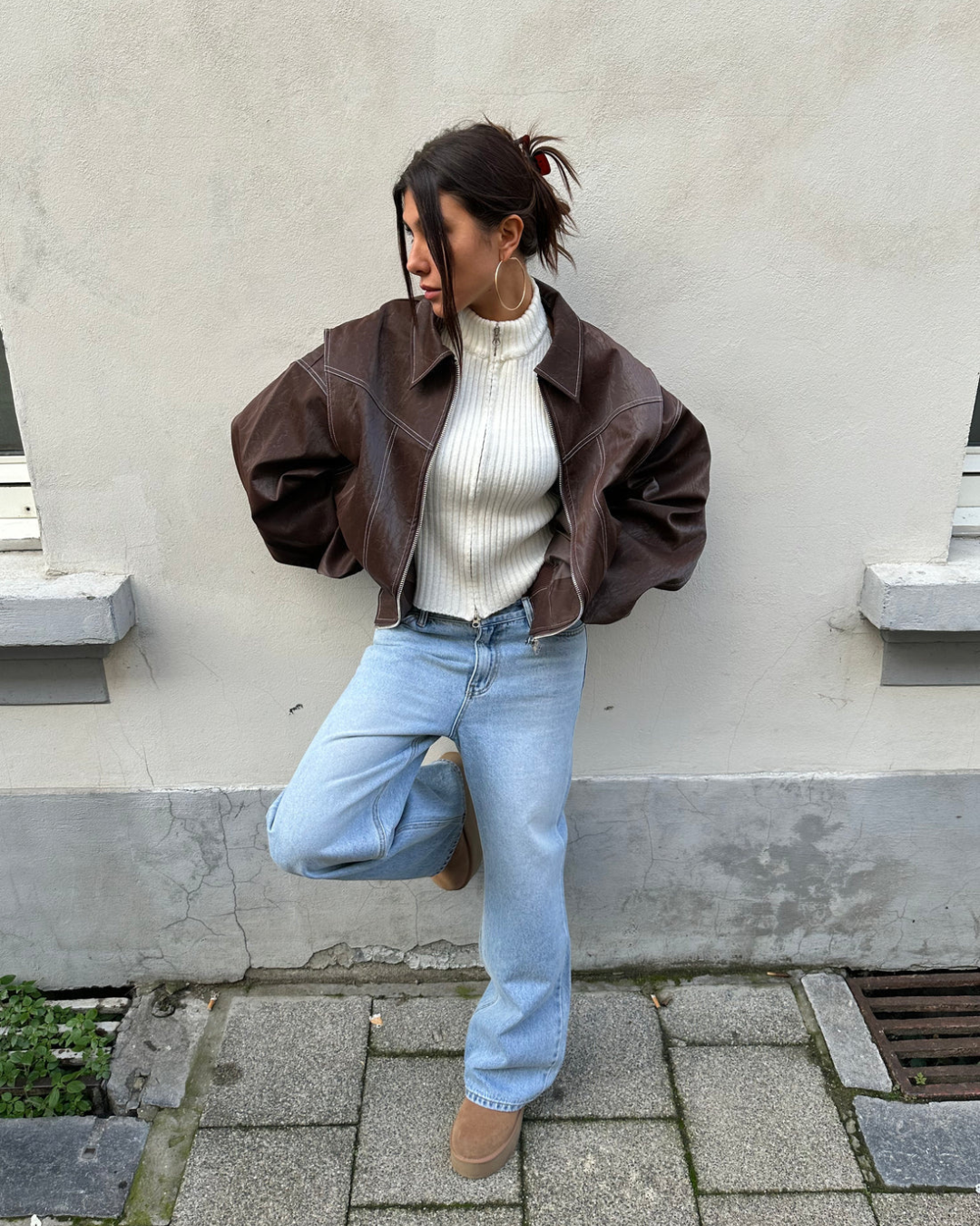 OLIVIA | Oversized Contrast Jacket