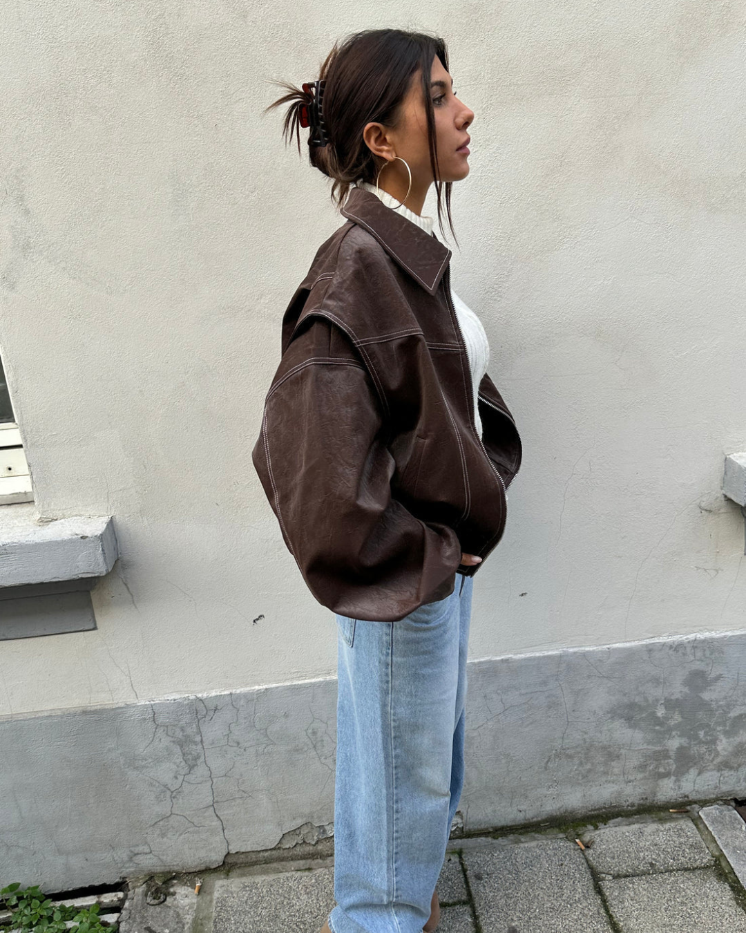 OLIVIA | Oversized Contrast Jacket