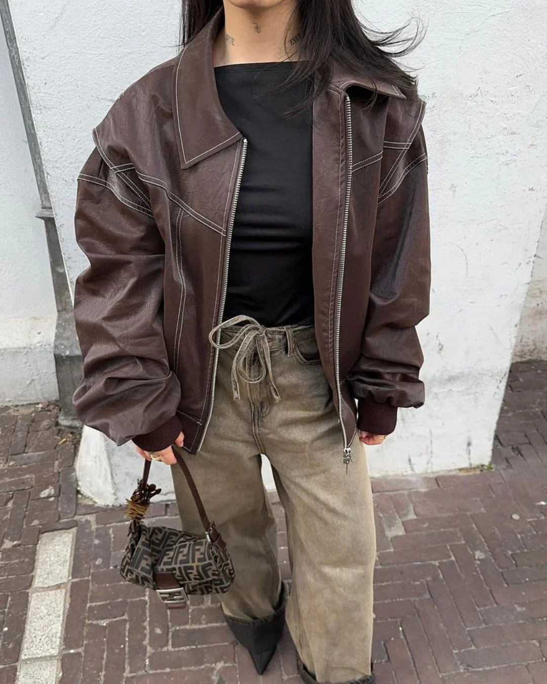 OLIVIA | Oversized Contrast Jacket