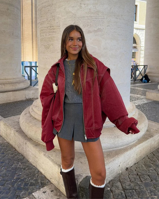 OLIVIA | Oversized Contrast Jacket